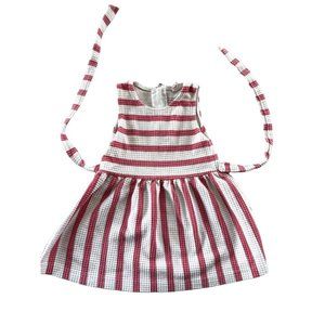 Max Girls Striped pink & White 12-18 Months Dress